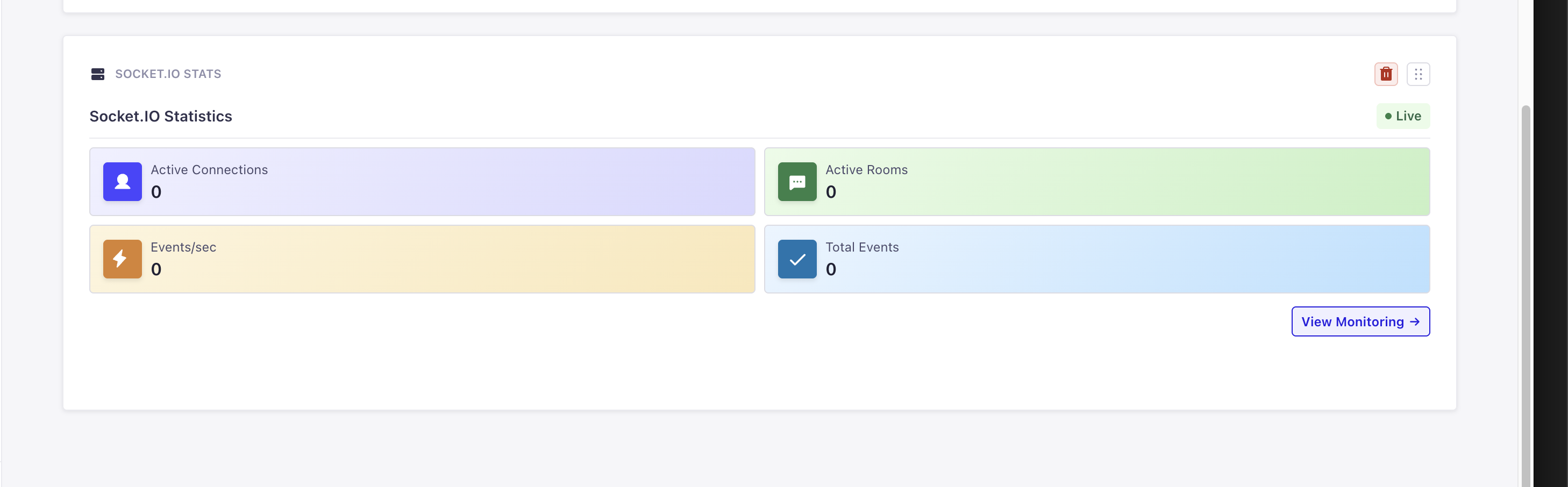 Socket.IO Dashboard Widget
